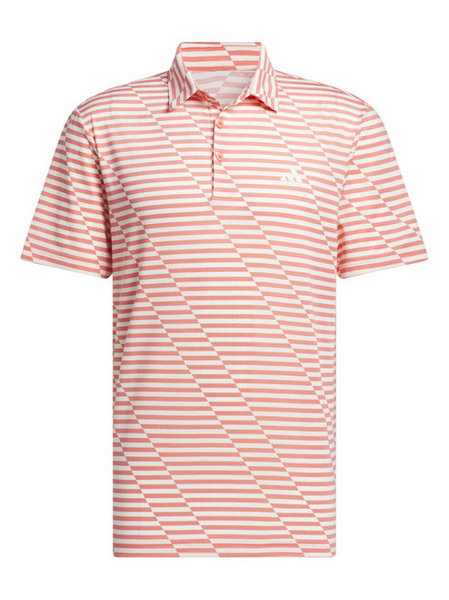 adidas Ultimate365 Mesh Print Polo Shirt - Preloved Scarlet/Ivory adidas Ultimate365 Mesh Print Polo Shirt - Preloved Scarlet/Ivory