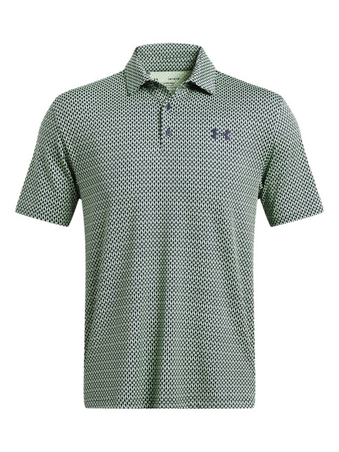 Under Armour Playoff 3.0 Printed Polo - Matrix Green/Midnight Navy