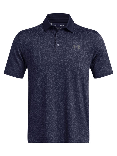 Under Armour Playoff 3.0 Coral Jacquard Polo - Midnight Navy