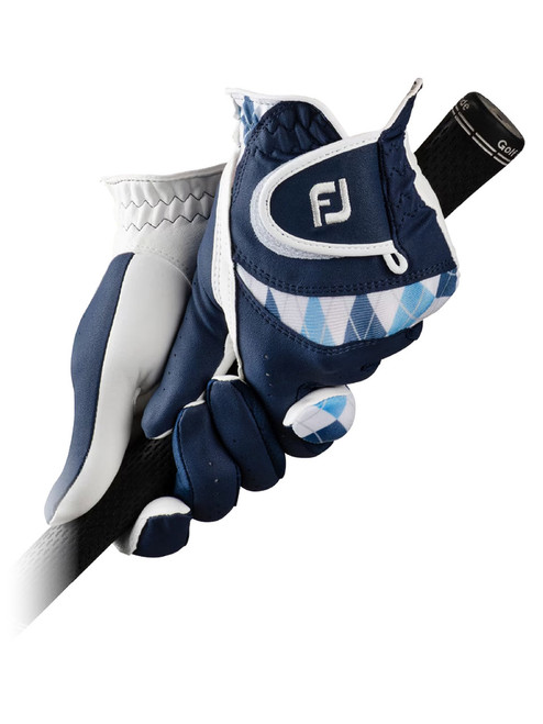 FootJoy Attitudes Womens Pair of Golf Gloves - Navy/White