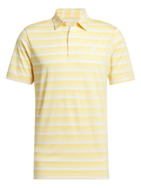 adidas Two-Color Stripe Polo Shirt - Semi Spark/Ivory