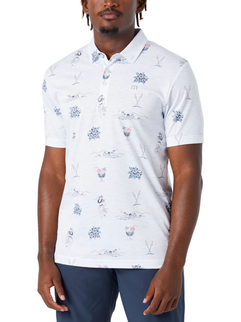 TravisMathew Island Paradise Polo - White