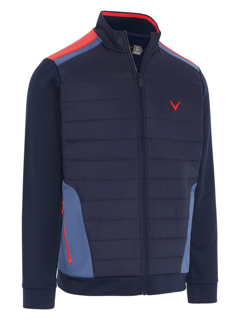 Callaway X-Series Racer Mixed Media Slim Fit Quilted Jacket - Navy Blazer