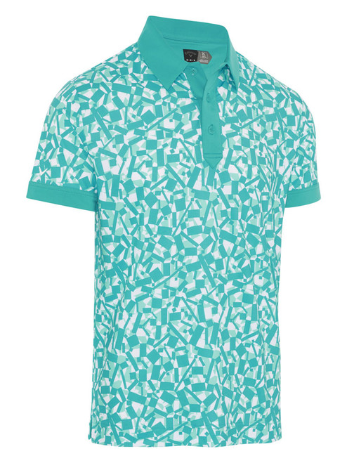 Callaway X-Series Birdseye View All Over Print Slim Fit Polo - Bluebird
