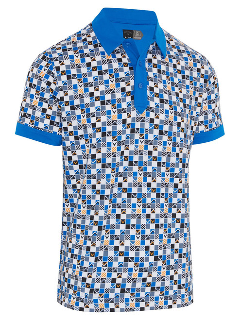 Callaway X-Series Checker Flag Geo Slim Fit Polo - Skydiver