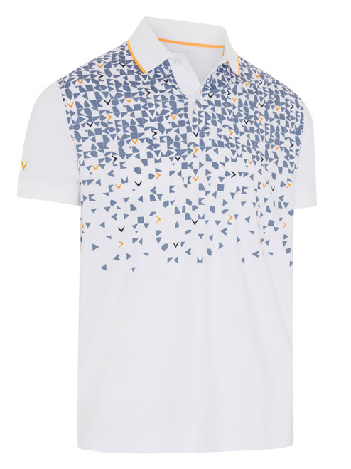 Callaway X-Series Abstract Chev Slim Fit Polo - Bright White Callaway X-Series Abstract Chev Slim Fit Polo - Bright White