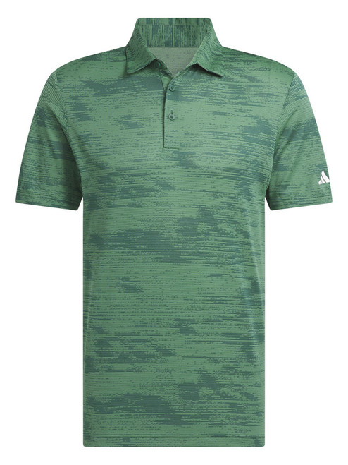 adidas Ultimate365 Textured Stripe Polo Shirt - Preloved Green/Collegiate Green