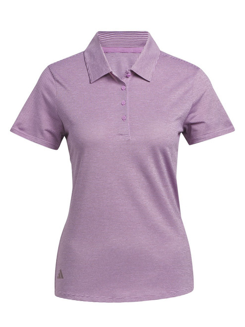 adidas Womens Ottoman Short Sleeve Polo Shirt - Preloved Purple