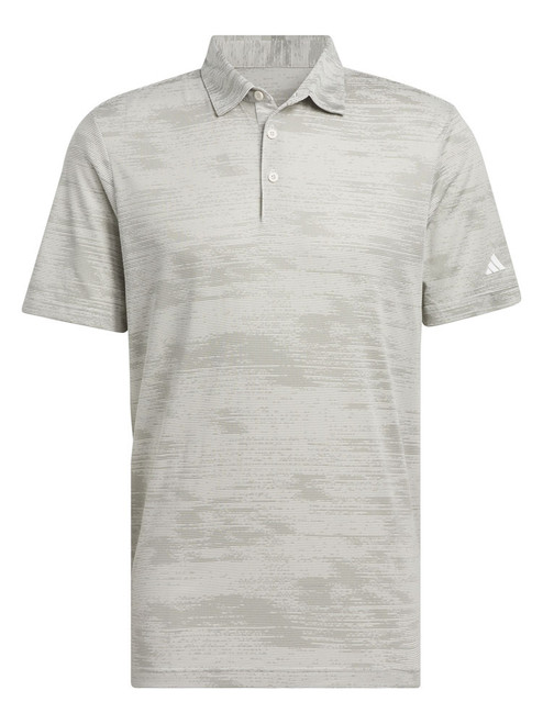 adidas Ultimate365 Textured Stripe Polo Shirt - Alumina/Silver Pebble
