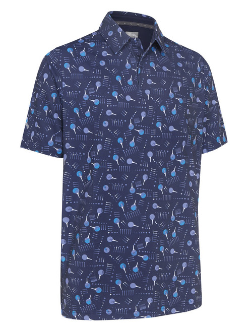 Callaway All Over Golf Ball & Tee Polo - Peacoat