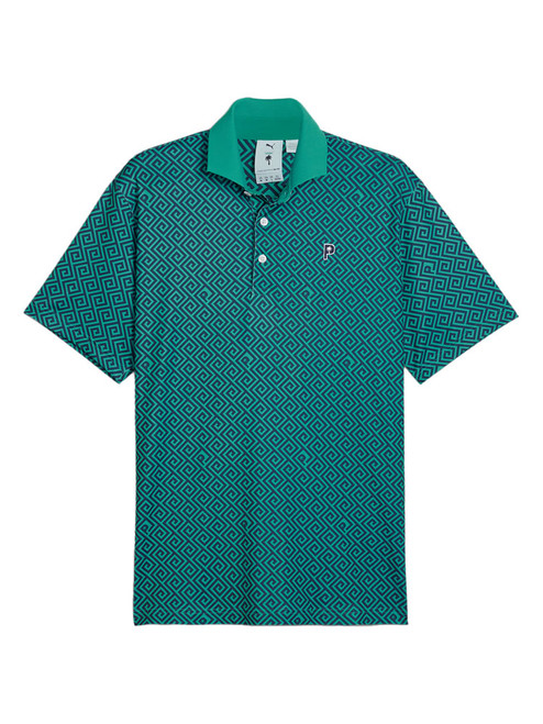 Puma x Palm Tree Crew Resort Polo - Deep Navy/Sparkling Green