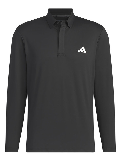 adidas Golf Long Sleeve AEROREADY Polo Shirt - Black adidas Golf Long Sleeve AEROREADY Polo Shirt - Black