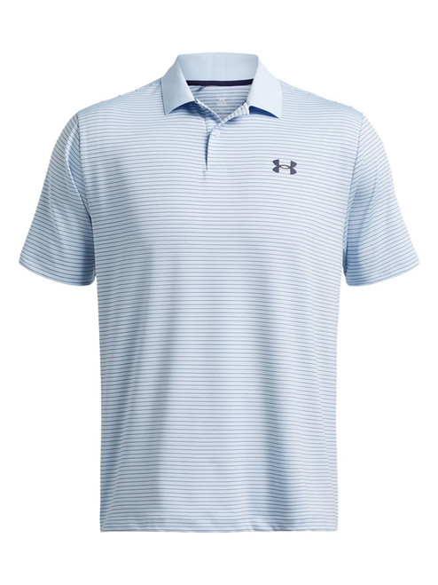Under Armour Performance 3.0 Stripe Polo - Nimbus Blue/Midnight Navy
