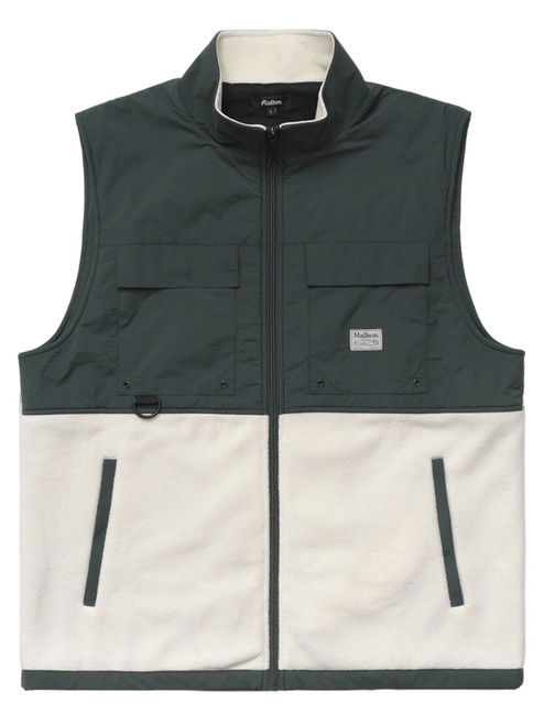 Malbon Backcountry Polar Fleece Vest - Forrest/Ivory