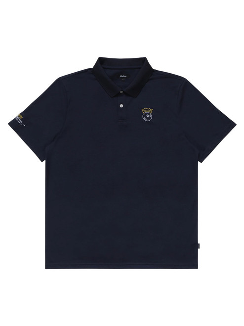 Malbon Trophy Performance Pique Polo - Navy