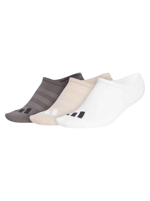 adidas Womens No Show 3 Pack Socks - Multicolour