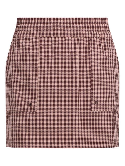 adidas Womens Ultimate365 Gingham 15-Inch Skort - Aurora Ruby