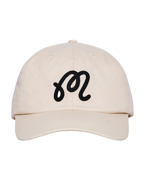  Malbon Script Chainstitch Painters Cap - Beige