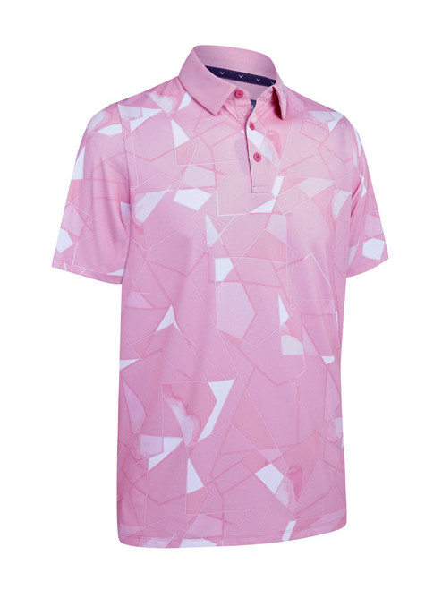 Callaway Kick Flip Print Polo - Strawberry Pink