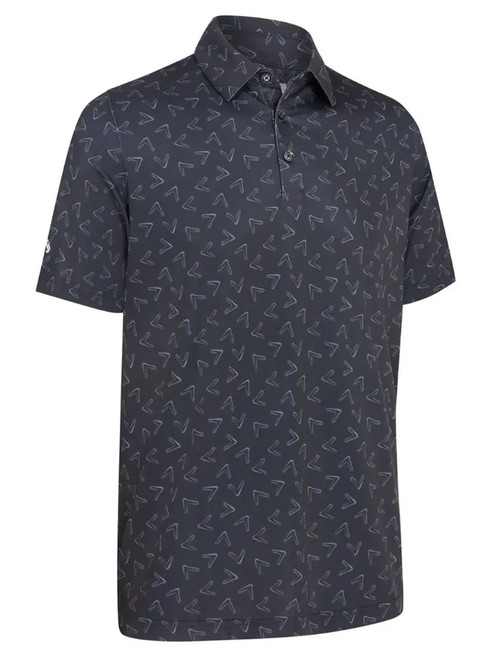 Callaway All Over Large Chev Print Polo - Caviar