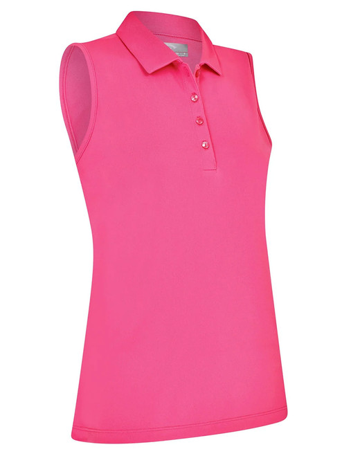 Callaway Women's Tournament Sleeveless Polo - Cheeky Pink
