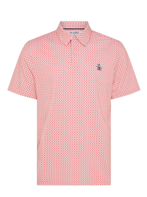 Original Penguin Pete's Bowtie Micro Print Polo - Murex Shell