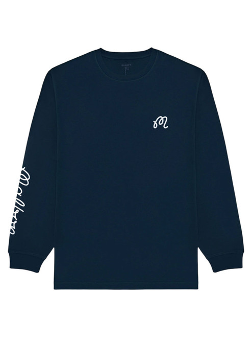 Malbon Gorse Long Sleeve Tee - Navy