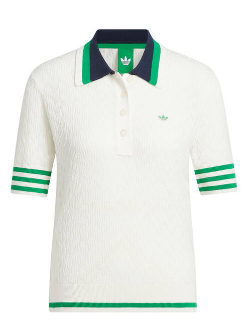 adidas Originals Knit Polo - Chalk White