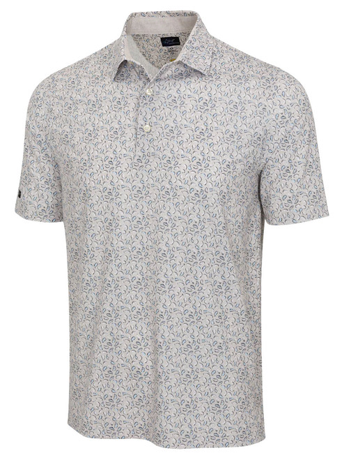 Greg Norman ML75 Stretch Mesh Salty Shell Polo - Biscotti
