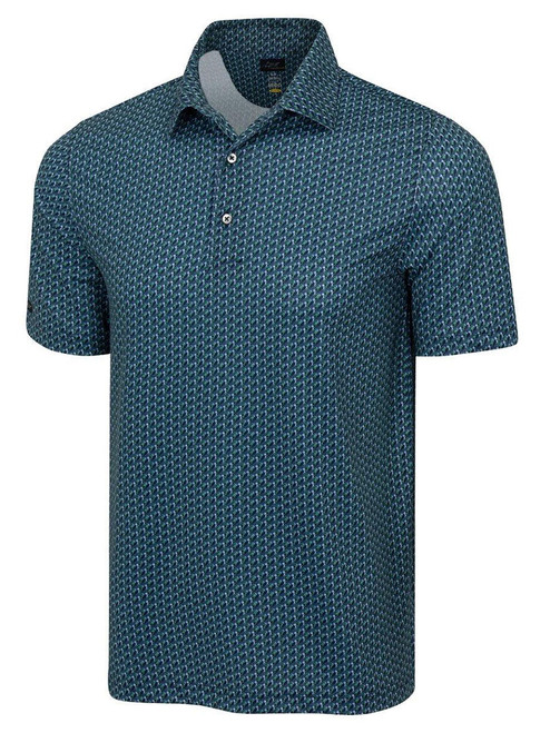 Greg Norman ML75 Stretch Mesh Parrot Paradise Polo - Nocturne