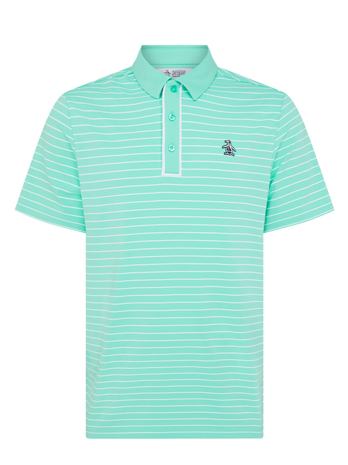 Original Penguin The Heritage Stripe Polo - Pool Blue