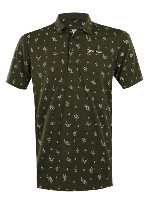Calvin Klein Colton Printed Polo - Olive