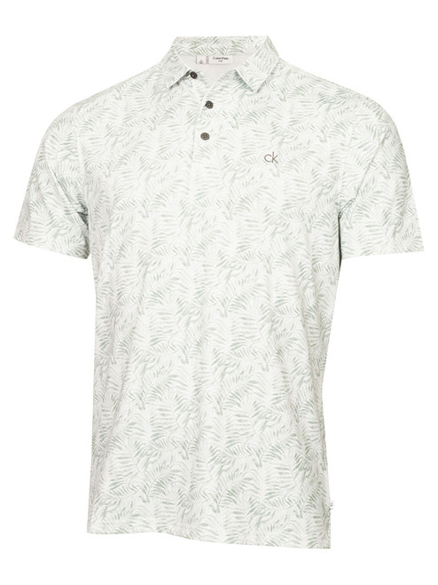 Calvin Klein Palm Printed Polo - Sage
