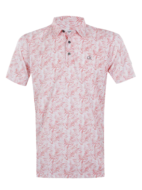 Calvin Klein Palm Printed Polo - Peach