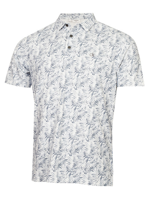 Calvin Klein Palm Printed Polo - Navy