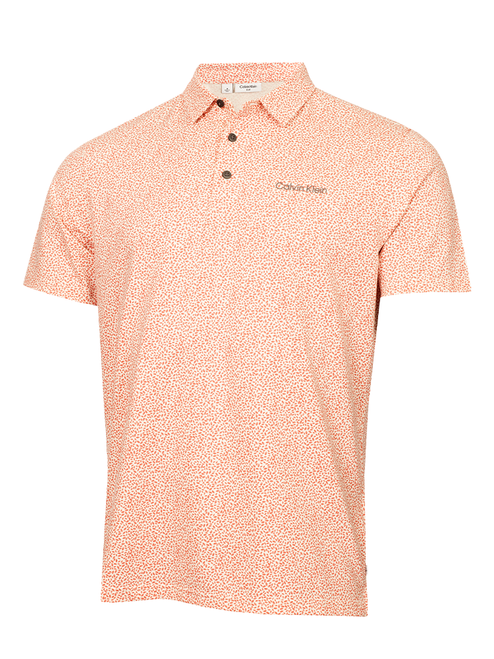 Calvin Klein Watkins Printed Polo - Dusty Red