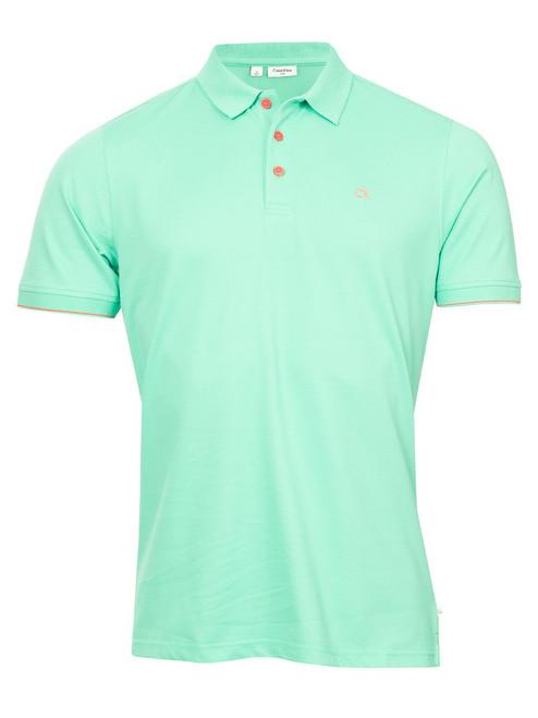 Calvin Klein Mason Cotton Blend Polo - Mint