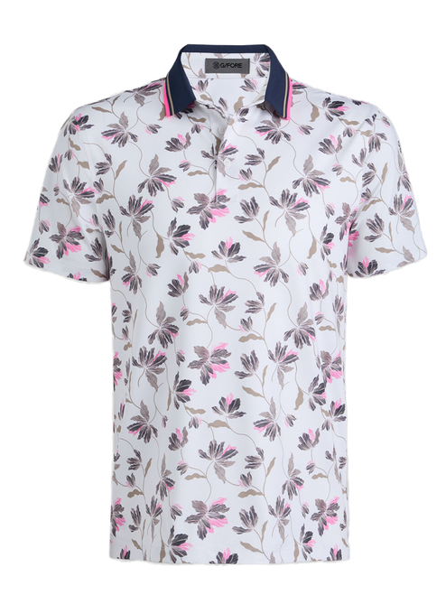 G/FORE Iris Tech Stretch Jersey Polo - Snow