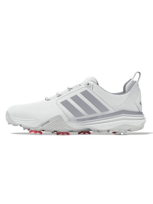 adidas Adipower 26 Wide Golf Shoes - Ftwr White/Silver Met./Halo Silver