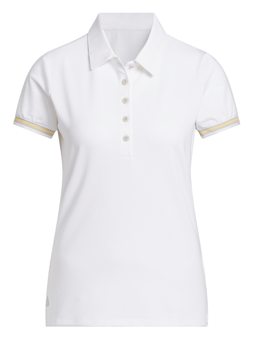 adidas Womens Ultimate365 Short Sleeve Polo Shirt - White/Wonder Alumina
