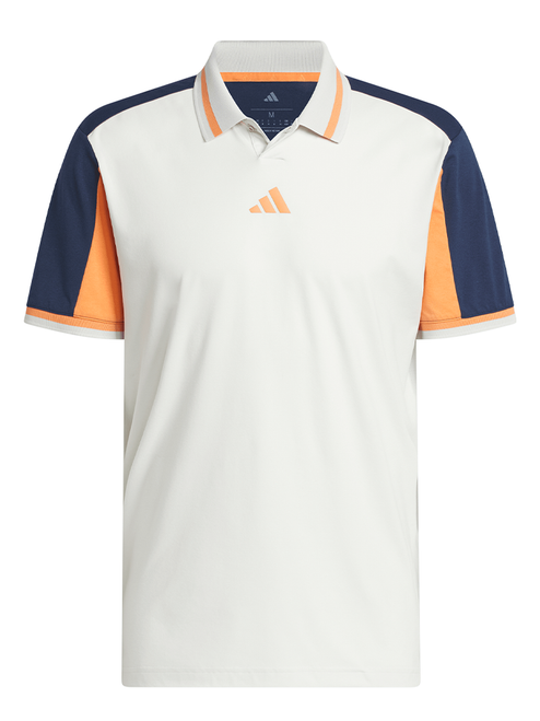 adidas Beyond The Course Vent Knit Polo Shirt - Orbit Grey/Collegiate Navy