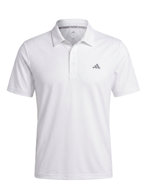 adidas Climacool Back 3-Stripes Polo Shirt - White