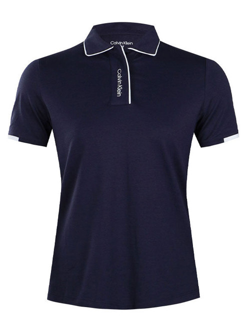 Calvin Klein Womens Destin Short Sleeve Polo - Navy