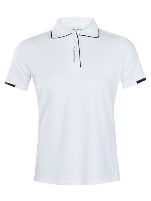 Calvin Klein Womens Destin Short Sleeve Polo - White