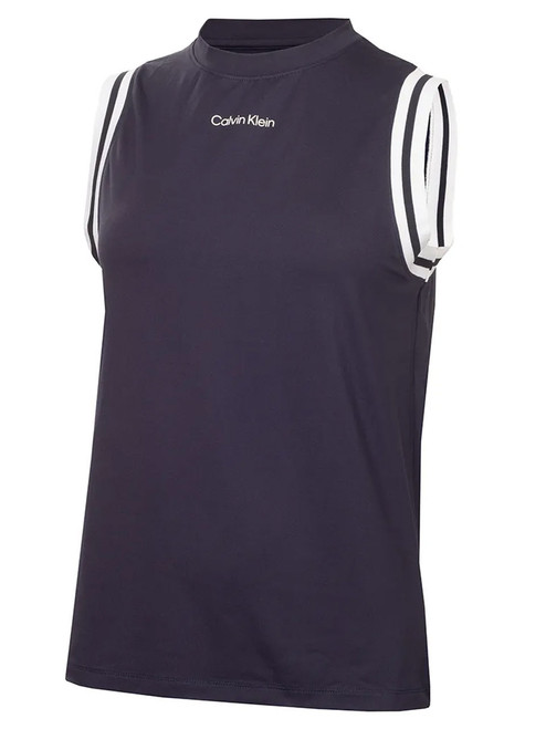 Calvin Klein Womens Leia Sleeveless Polo - Navy