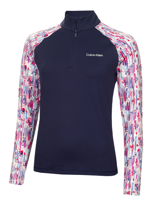 Calvin Klein Womens Dakota 1/4 Zip - Glitch Print