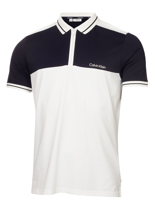 Calvin Klein Springhill Colourblock Polo Shirt - White