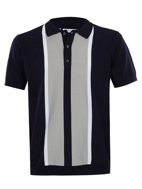 Calvin Klein Monard Knitted Polo Shirt - Navy