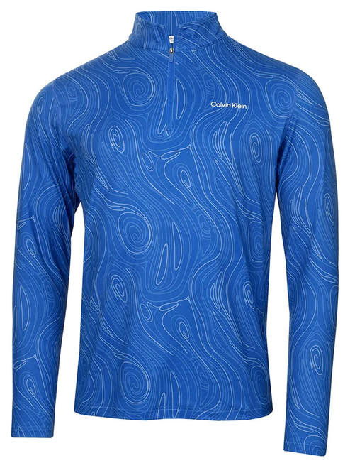 Calvin Klein Printed Newport Half Zip - Sapphire