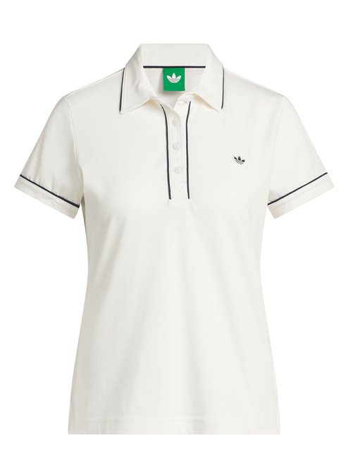 adidas Originals Womens Solid Polo - Chalk White